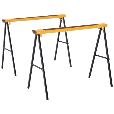 DURHAND Set van 2 Klus Standaards, Tot 250 kg Belastbaar, Metaal, Geel