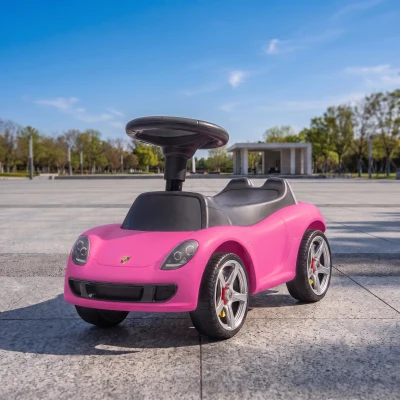 AIYAPLAY Voiture Porsche Enfant Rose Klaxon Lumières Bruitage