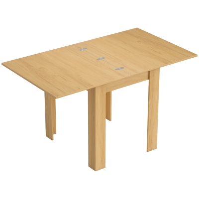 HOMCOM Table Extensible 4-6 Pers. 70-140cm Bois Naturel