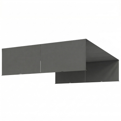 Outsunny Toiles Pergola 4.9x1.2m UV Gris Foncé