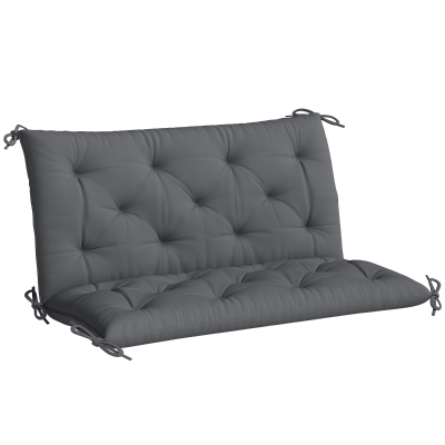 Outsunny Coussin Banc Jardin Gris 98x100cm Confort