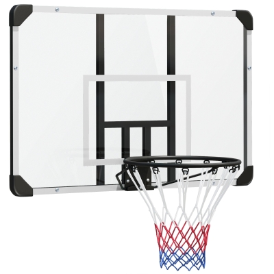 SPORTNOW Panier de Basket Réglable Intérieur/Extérieur Acier Noir