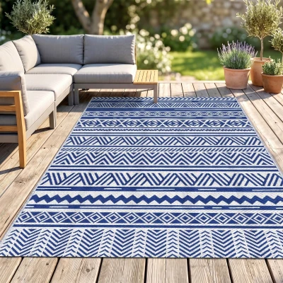 Outsunny Tapis Extérieur Réversible 2,74x1,82m PP