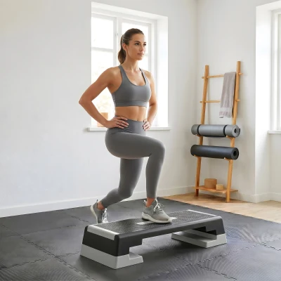 Stepper Reglabil pe Înălțime din ABS Gri
