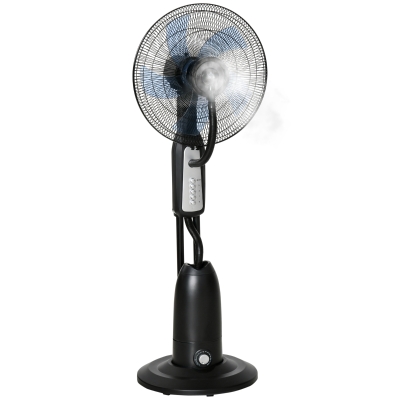 Statiefventilator met 2,8 liter waterverstuiver ventilator hoogte 120 cm metaal