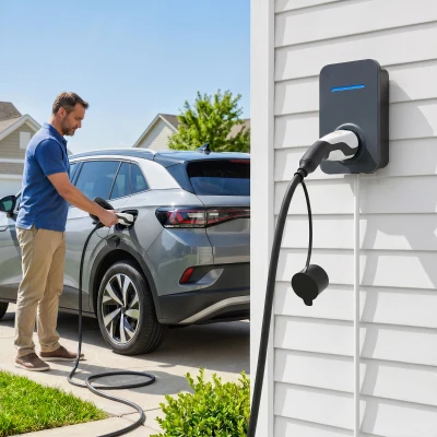 HOMCOM Typ 2 EV Ladekabel, 11 kW, 16 A, Mode 3, 3-Phasen, 5 m – Verlängerungskabel für Elektroautos & Plug-in-Hybride