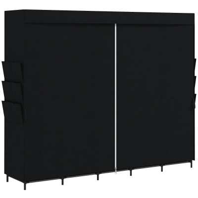 Dulap Textil Compact, 212 x 45 x 167 Cm, Negru