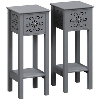 Side Table 30 L x 30 W x 75 H cm Grey
