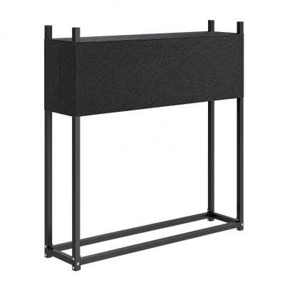 Outsunny Suporte para Lenha com Cobertura Oxford 600D, Aço Galvanizado, 250 kg, Interior e Exterior, Preto