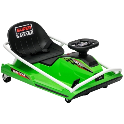 AIYAPLAY Electric Go Kart 24V 300W Dual Speed Green