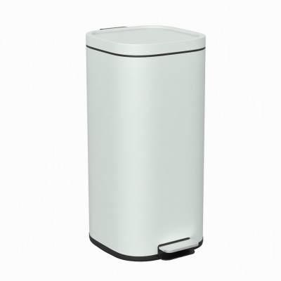 HOMCOM 30L Küchenmülleimer Pedaleimer mit Deckel, Soft-Close- und Offenhalte-Funktion für Küche, Zuhause