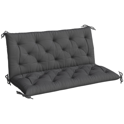 Outsunny 2-Seater Swing Chair Cushion Black 110x120cm