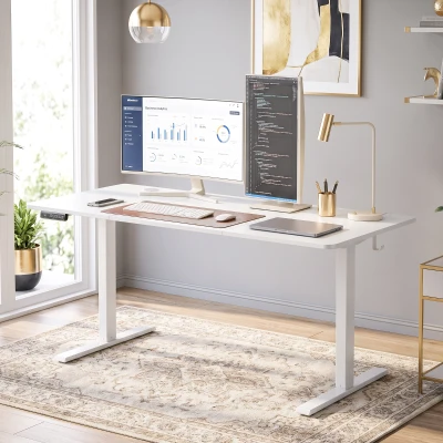 HOMCOM Large Lift Table Adjustable Height Desk
