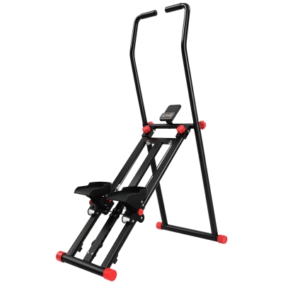 SPORTNOW Stair Stepper Foldable Adjustable Home Gym with LCD Monitor