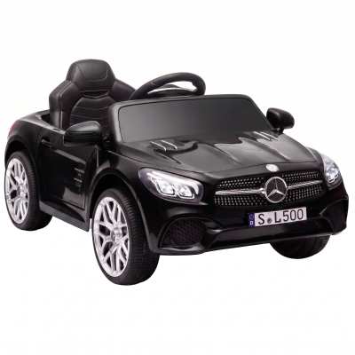 AIYAPLAY Coche Eléctrico para Niños Mercedes-Benz SL500 12V con Mando a Distancia 2,4G 2 Motores Suspensión Arranque Suave Negro