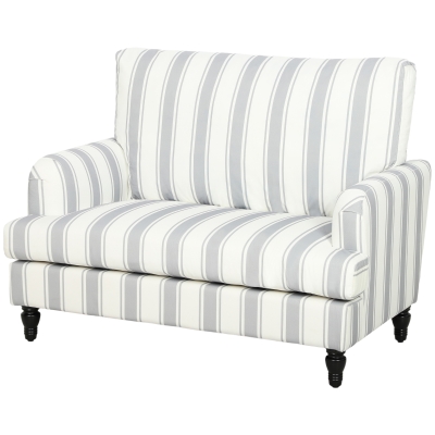 HOMCOM Velvet Armchair Modern Accent Wide Seat Grey
