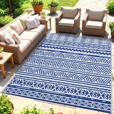Outsunny Tapis Extérieur Réversible 2,74x1,82m PP