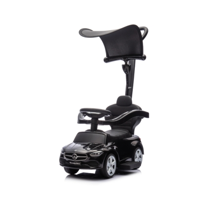 AIYAPLAY Porteur Enfant Mercedes 3en1 Garde-Corps Rangement Noir