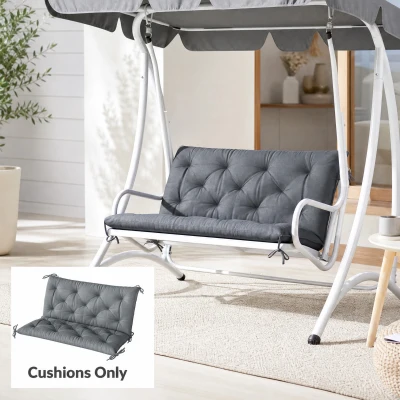 Outsunny 2-Seater Bench Cushion Dark Grey 98x100cm