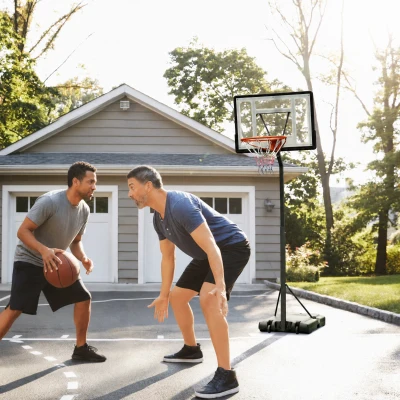HOMCOM Canestro basket 90cm x 165cm x 352cm Nero