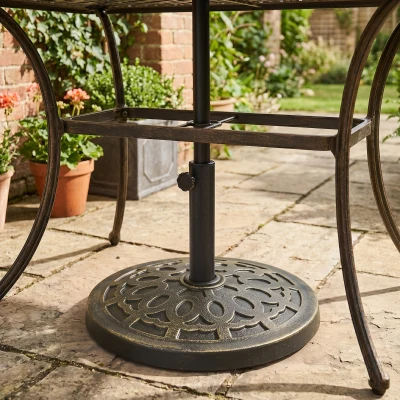 Outsunny Socle Parasol Rond Ø44cm Résine Jardin