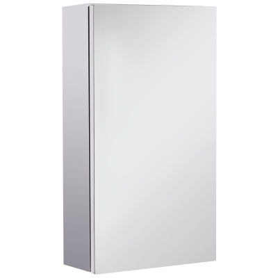 HOMCOM Wall-mounted Bathroom Mirror Cabinet 300mm Stainless Steel