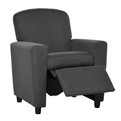 HOMCOM Kids Sofa Armchair with Footrest Grey 55x50x67cm