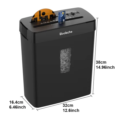 Ultra-Quiet Paper Shredder with P-4 Cross-Cut Security, 32L x 16.5W x 38H cm, Black