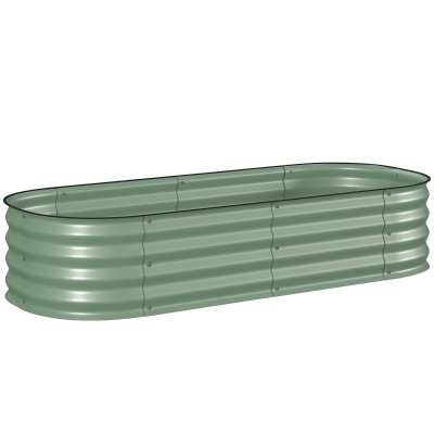 Outsunny Jardinière Acier Vert 150x62cm