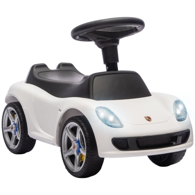 AIYAPLAY Voiture à Pousser Enfant 18-36M Klaxon Sons Blanc