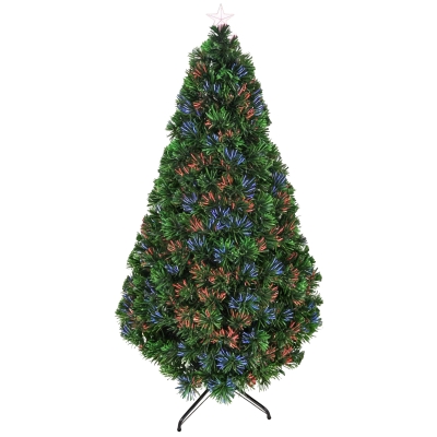HOMCOM Albero di natale 75cm x 75cm x 150cm Verde