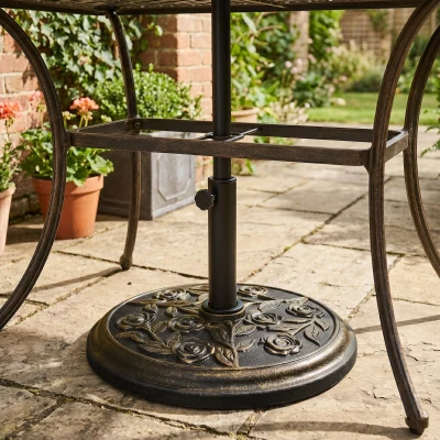 Umbrella Base 45.5 x 45.5 x 31cm Bronze Tone