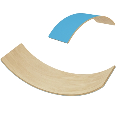 AIYAPLAY Wooden Wobble Balance Board with Felt, Blue