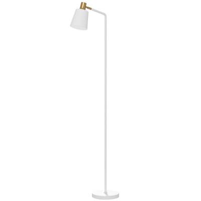 HOMCOM Modern Floor Lamp Rotatable Head Living Room White