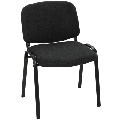 HOMCOM Stackable Office Chair Ergonomic Padded Seat Black