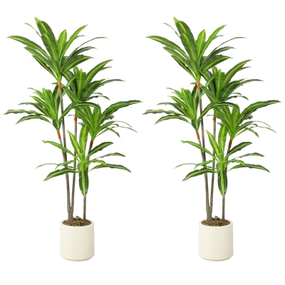 HOMCOM Artificial Dracaena Tree Bendable Trunks 150cm Green