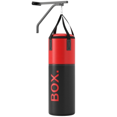 Punch Bag Bracket Φ30 x 90Hcm Black and Red
