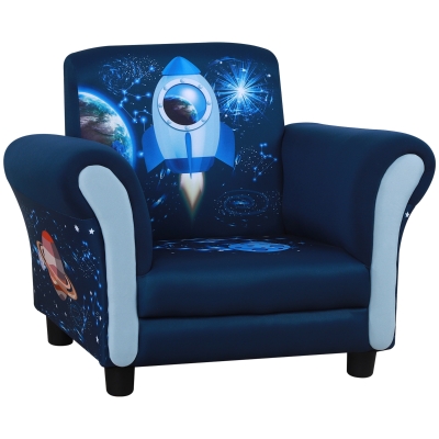 HOMCOM Child Armchair Mini Sofa Chair Blue 59.5x43cm