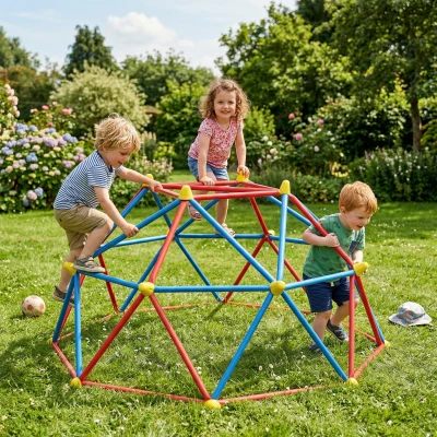 Outsunny Cupola per Arrampicata Bambini 3-8 Anni in Metallo