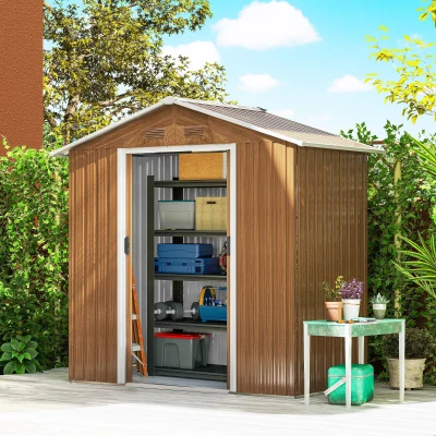 Garden Storage Shed 6.5 x 3.5ft Dark brown