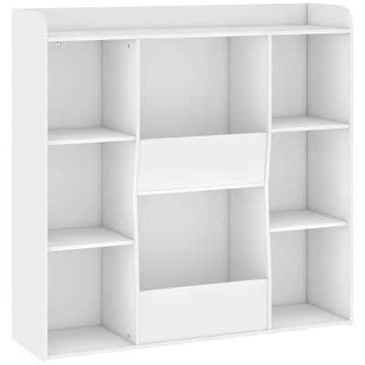 AIYAPLAY Bibliothèque Enfant 8 Compartiments 104x29x101,5cm Blanc