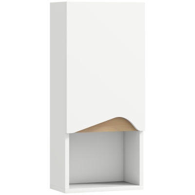 HOMCOM Armoire Murale Salle de Bain Blanc 30x17x67cm