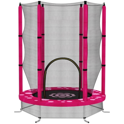 Kids Trampoline 140 x 140 x 190cm Pink