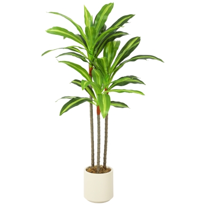 HOMCOM Artificial Dracaena Tree Bendable Trunks 90cm Green