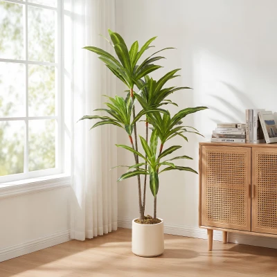 HOMCOM Artificial Dracaena Tree Bendable Trunks 150cm Green