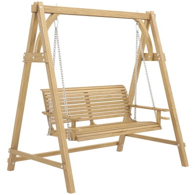 Outsunny Balancelle Jardin Bois 2 Places 1,8x1,2m