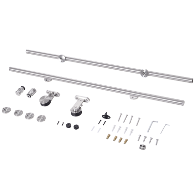 HOMCOM Wooden Sliding Door Kit Stainless Steel 2000mm