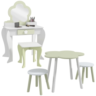 ZONEKIZ Kids Furniture Set Flower Design for Ages 3-5