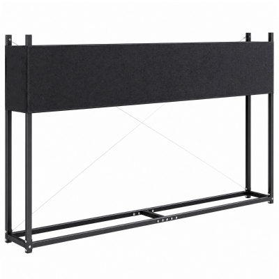 Outsunny Brandhoutrek 202 x 25 x 113 cm met 600D Oxford-hoes, stalen frame, tot 500 kg, zwart