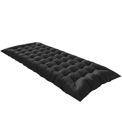 Outsunny Esterilla de Camping Plegable Portátil con Correas Antideslizante para Cama de Camping Tienda Viajes Negro